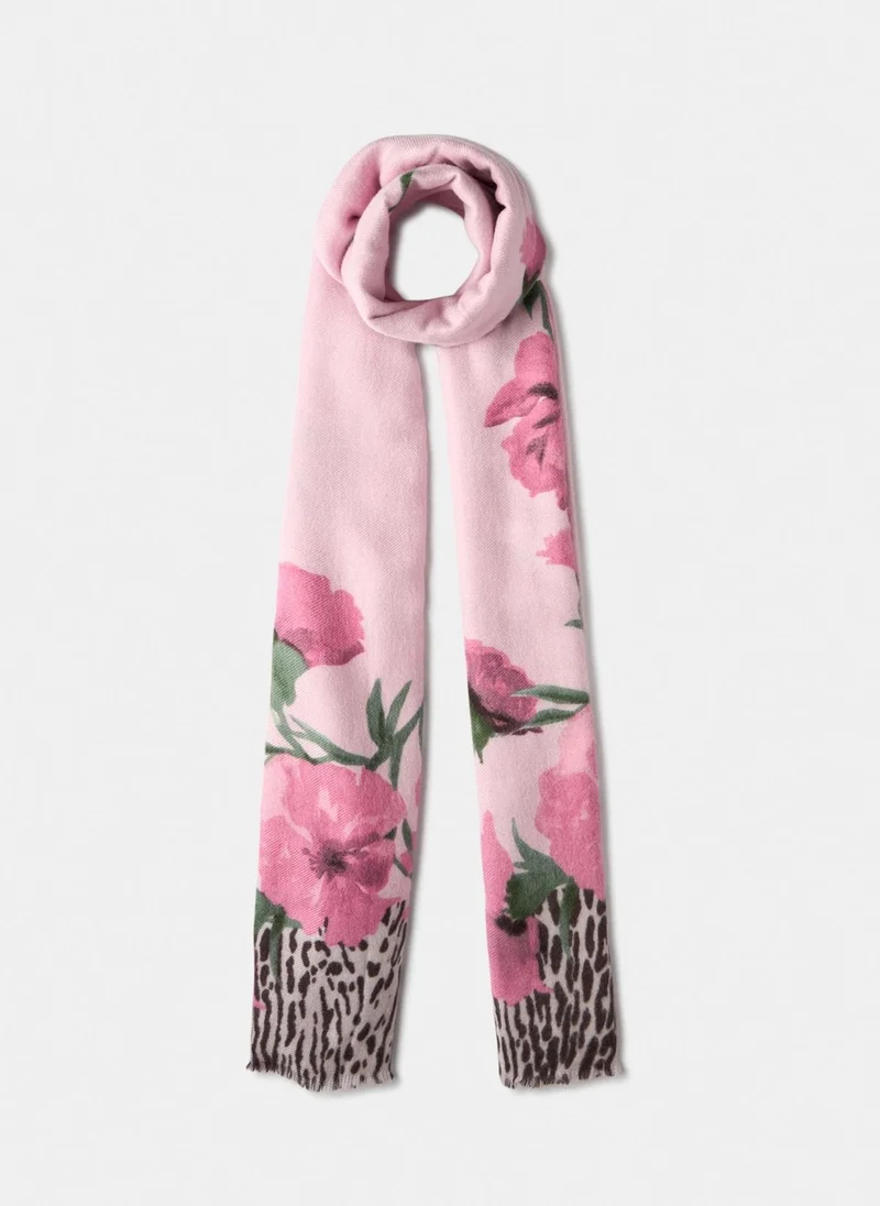 ليو جو شال بطبعات حيوانات وزهور