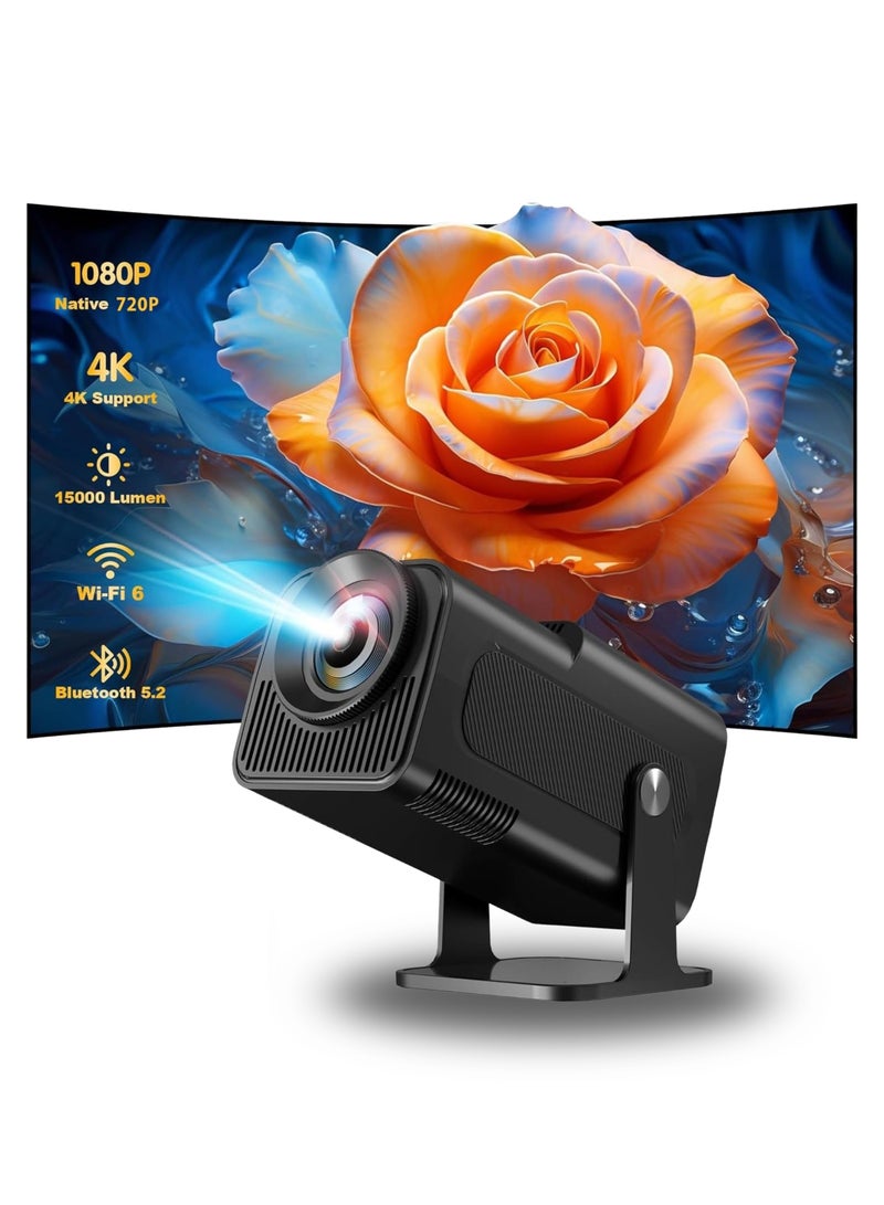 كالوس جهاز عرض ذكي محمول عالي الدقة - يدعم 4K، واي فاي ثنائي النطاق 5G وبلوتوث 5.0 - جهاز عرض صغير للسينما المنزلية للأفلام والألعاب والعروض التقديمية - متوافق مع أنظمة Android وiOS وWindows وTV Stick وHDMI وUSB - Image 1