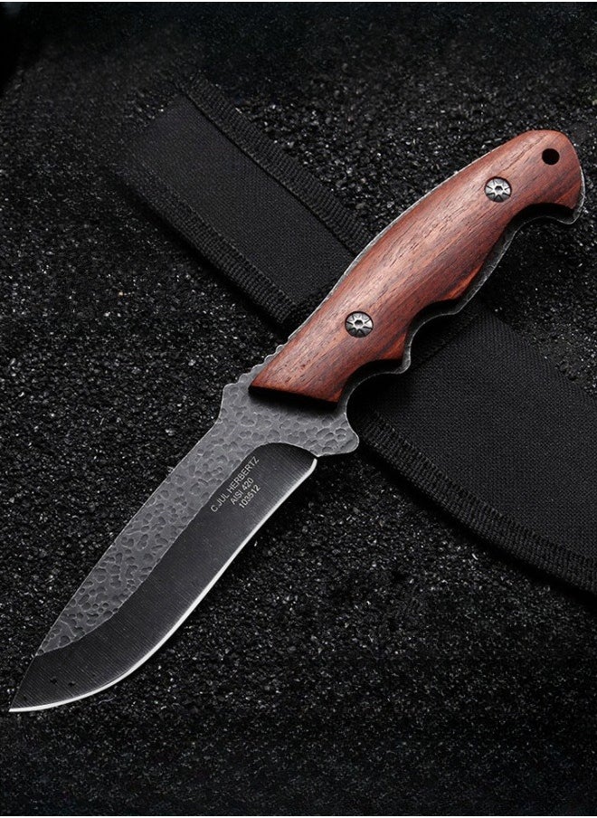 Browning - 5CR15MOV Stainless Steel Survival Saber High Hardness Self-defense Portable Knife Straight Knife Camping Survival Knife - Image 1