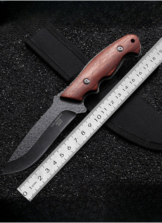 Browning - 5CR15MOV Stainless Steel Survival Saber High Hardness Self-defense Portable Knife Straight Knife Camping Survival Knife - Image 1
