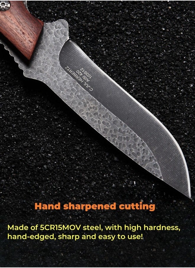 Browning - 5CR15MOV Stainless Steel Survival Saber High Hardness Self-defense Portable Knife Straight Knife Camping Survival Knife - Image 1