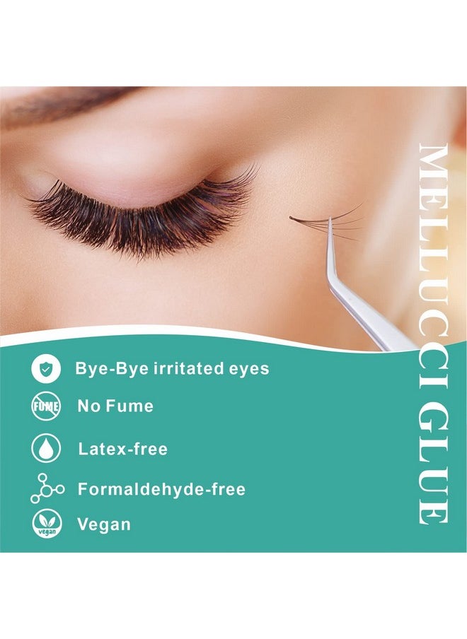 Eyelash Cluster Glue Waterproof Strong Hold Cluster Lash Glue For Diy And Professional Use 2-3 Weeks Long Lasting Sensitive Lash Extension Glue Low Fume (5Ml With Tweezers)