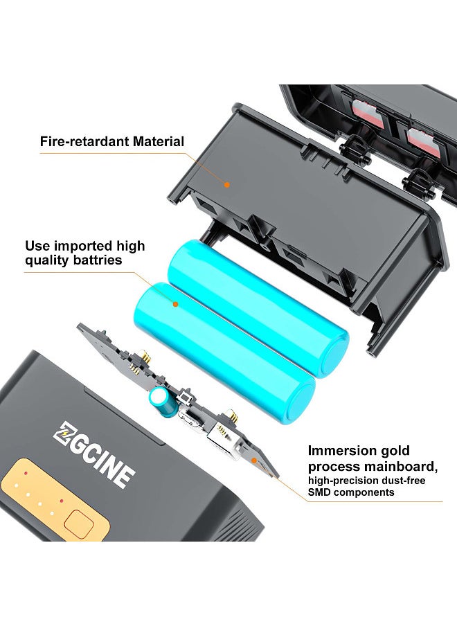 ZGCINE - PS-BX1 Portable Camera Battery Fast Charging Case 5200mAh Wireless Dual Battery Charger with Type-C Port Replacement for Sony NP-BX1 Battery - Image 1