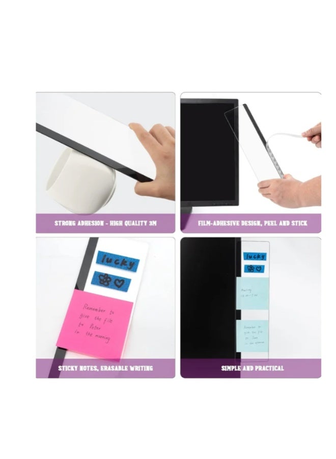 2pcs الكمبيوتر مراقبة مجلس المذكرة، مكتب مكتب الملحقات، حامل ملاحظة لاصقة الكمبيوتر، منزل مكتب سطح المكتب مجلس الرسائل للرجال والنساء - Image 5
