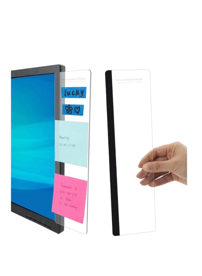 2pcs الكمبيوتر مراقبة مجلس المذكرة، مكتب مكتب الملحقات، حامل ملاحظة لاصقة الكمبيوتر، منزل مكتب سطح المكتب مجلس الرسائل للرجال والنساء - Image 3