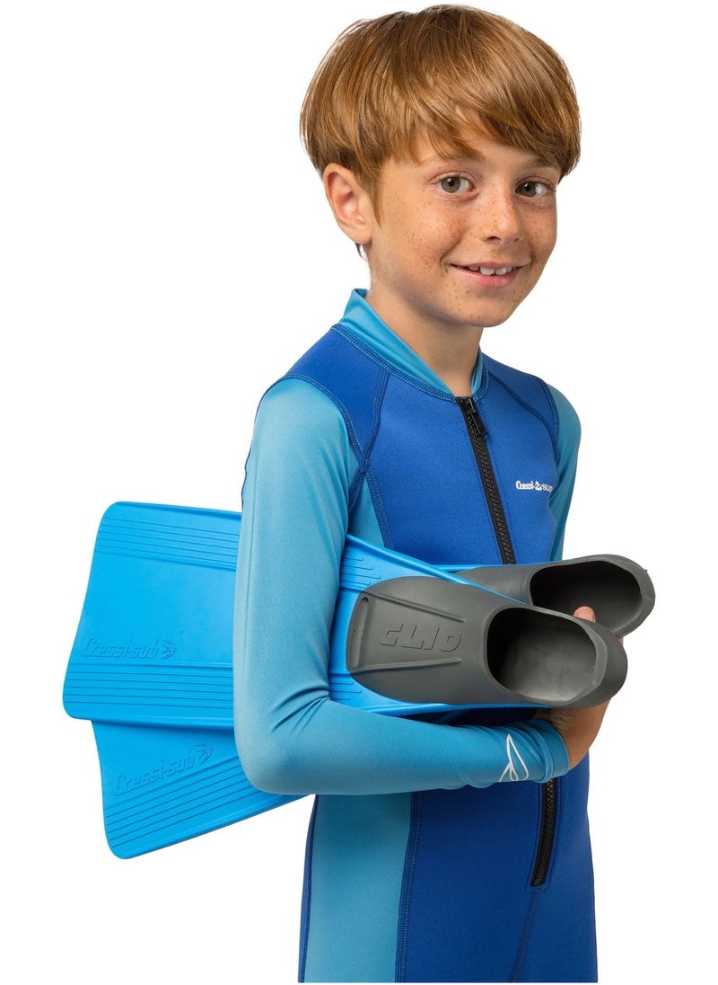 Cressi-Sub Cressi CLIO Full Foot Fins for Snorkeling, Diving and Swimming, Blue  - Image 3
