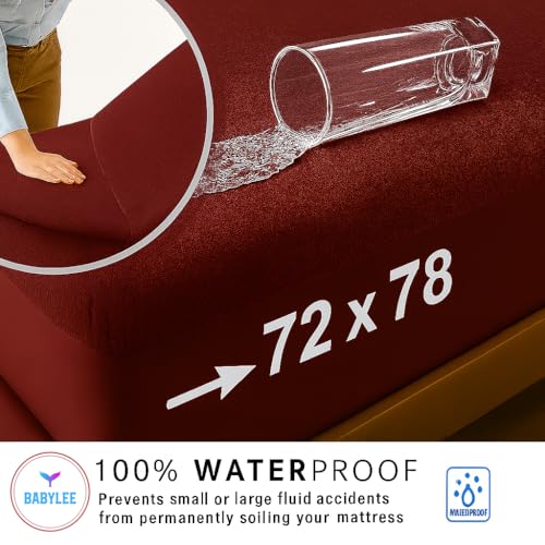 BABYLEE Mattress Protector Queen Size 78x60 Ultra Soft Breathable & Hypoallergenic Fitted Bed Protector Terry Cover(6x5 feet, Fits Upto 10 Inches, Coffee) - Image 2