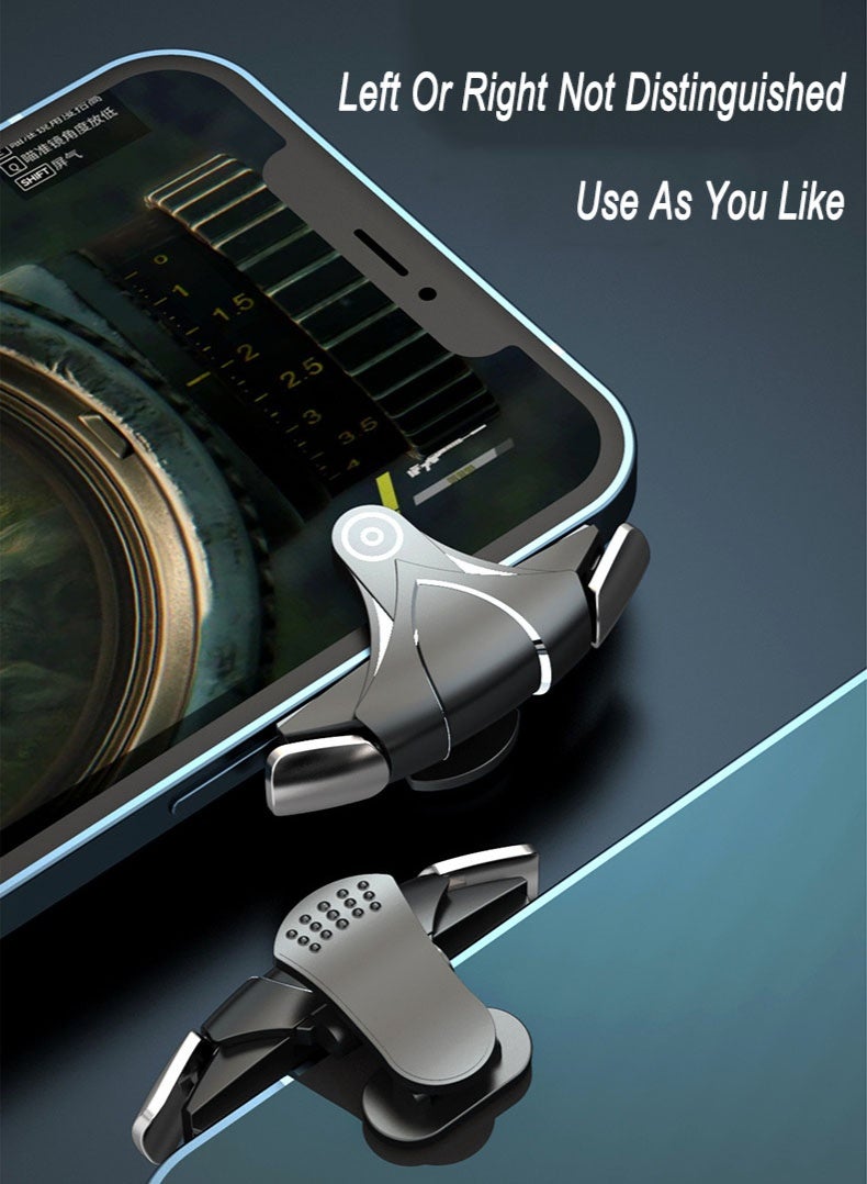 اوليو عبوتان من وحدة تحكم ألعاب PUBG العالمية للهواتف المحمولة، مزودة بأزرار تحكم مادية، متوافقة مع أجهزة التحكم، توفر شعورًا مريحًا عند الإمساك بها، مما يُحسّن سرعة ودقة التصويب. - Image 5