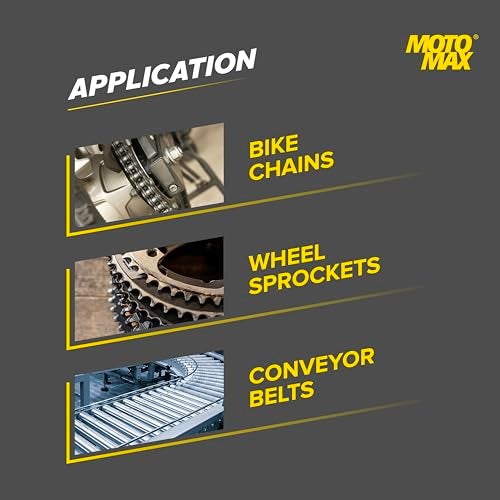 Motomax Chain Lube Aerosol Spray 200 ml |Provides Lubrication and corrosion protection of Chain & sprockets for Bikes, Motorbikes, Cars| Avoid Sling Off & Prevent Chain breakage | Extended Chain Life - Image 3