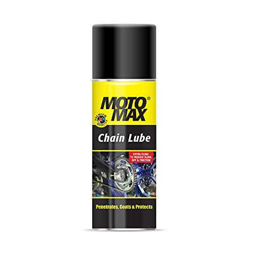 Motomax Chain Lube Aerosol Spray 200 ml |Provides Lubrication and corrosion protection of Chain & sprockets for Bikes, Motorbikes, Cars| Avoid Sling Off & Prevent Chain breakage | Extended Chain Life - Image 1