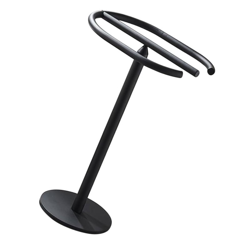 Black Stainless Steel Freestanding Towel Holder Stand For Bathroom Kitchen Countertop - Image 2