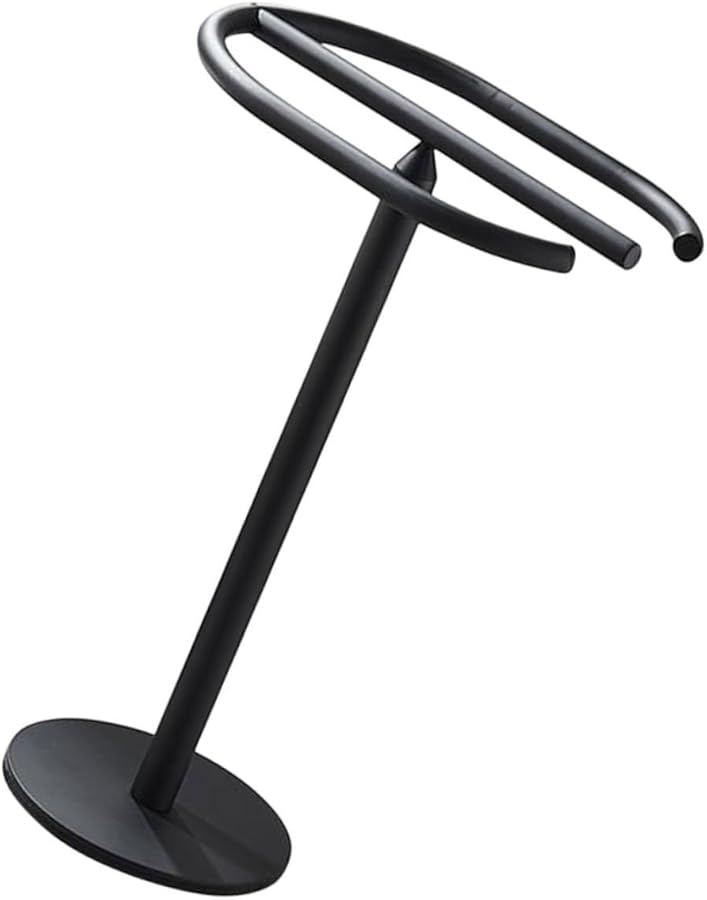 Black Stainless Steel Freestanding Towel Holder Stand For Bathroom Kitchen Countertop - Image 1