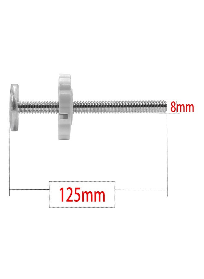 e5e10 4Pcs Baby Gate Threaded Spindle Rod M8 (8mm) Replacement Parts for Baby & Pet Pressure Mounted Safety Gates Extra Long Baby Tension Gate Extender (M8 White (4pcs)) - Image 3