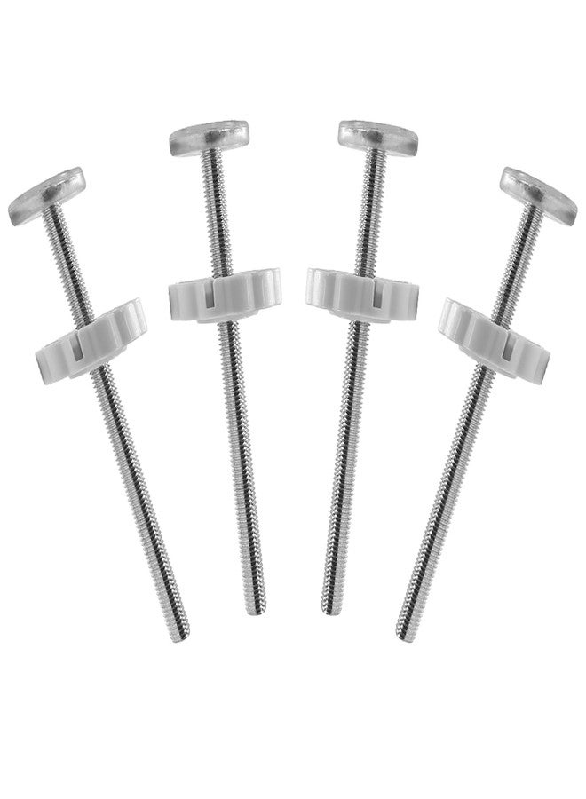 e5e10 4Pcs Baby Gate Threaded Spindle Rod M8 (8mm) Replacement Parts for Baby & Pet Pressure Mounted Safety Gates Extra Long Baby Tension Gate Extender (M8 White (4pcs)) - Image 1