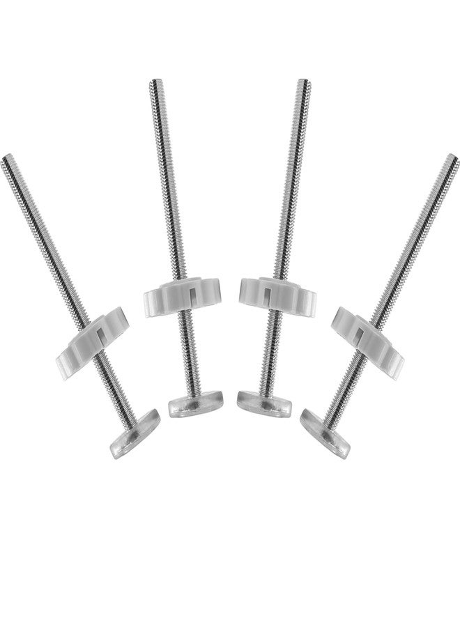 e5e10 4Pcs Baby Gate Threaded Spindle Rod M8 (8mm) Replacement Parts for Baby & Pet Pressure Mounted Safety Gates Extra Long Baby Tension Gate Extender (M8 White (4pcs)) - Image 2