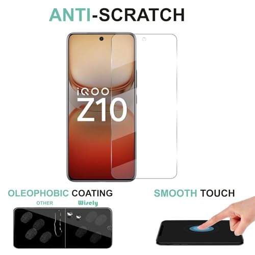 Wisely 2in1 Impossible Unbreakable Camera Lens Nano Glass + Front Guard Screen Protector for iQOO Z10 5G 5G Anti Scratch Flexible Screen Guard HD Clear - Image 2