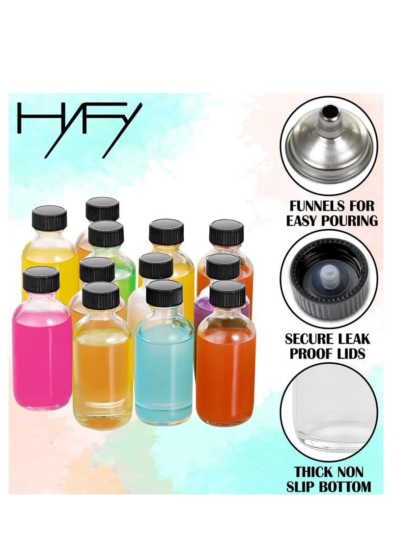 12 Pack 2 oz Small Clear Glass Bottles with Lids 3 Stainless Steel Funnels 60ml Boston Round Sample Bottles for Potion Juice Ginger Shots Oils. Ideal for essential oils, serums, liquids. - pzsku/Z7A78541199FE8475C2F6Z/45/_/1711367242/ed1e1816-76c4-40ba-a4e2-d4b2995ec4c9