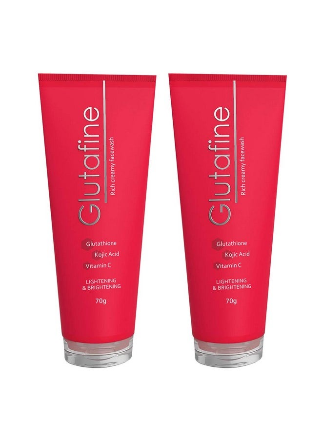 ETHIGLO - Glutafine Rich Creamy Facewash For Lightening And Brightening, 70G (Pack Of 2) - Image 1