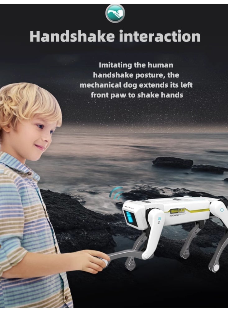 Intelligent machine dog voice dialogue high-tech artificial mobile phone remote control programming electric dance boy toy children