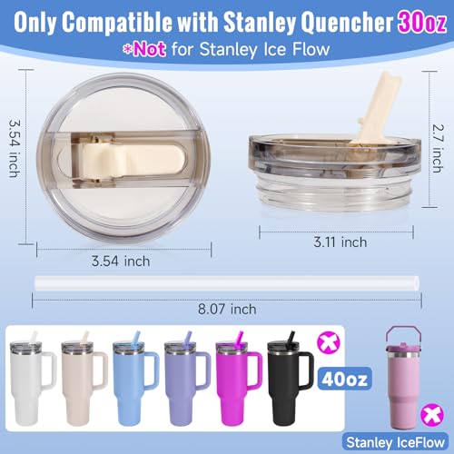 ANTAND 30oz Flip Straw Lid for Stanley Quencher H20 Tumbler 2 Pack Leak Proof Lid Replacement No Spill Cover for Stanley Cup Accessories ProTour Rose QuartzRose Quartz - Image 3
