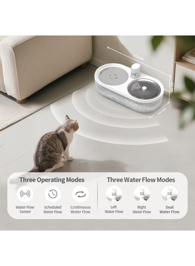 4000ml Automatic Dual Nozzle, Automatic Cat Water Dispenser, 3 Nozzles, White Cat Nozzle - Image 4