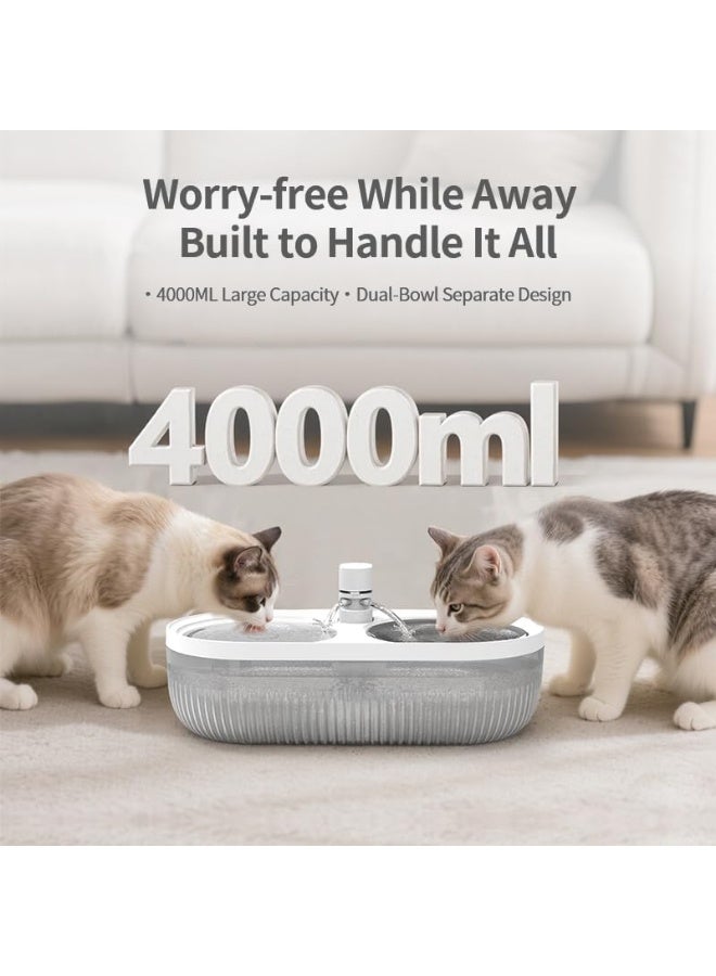 4000ml Automatic Dual Nozzle, Automatic Cat Water Dispenser, 3 Nozzles, White Cat Nozzle - Image 3