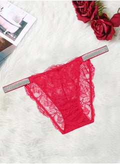 MARGOUN New Women's Panties Lace Print Underwear For Girls Ladies Soft Shorts Underpants Lingerie Fashion Design Red  - Image 1