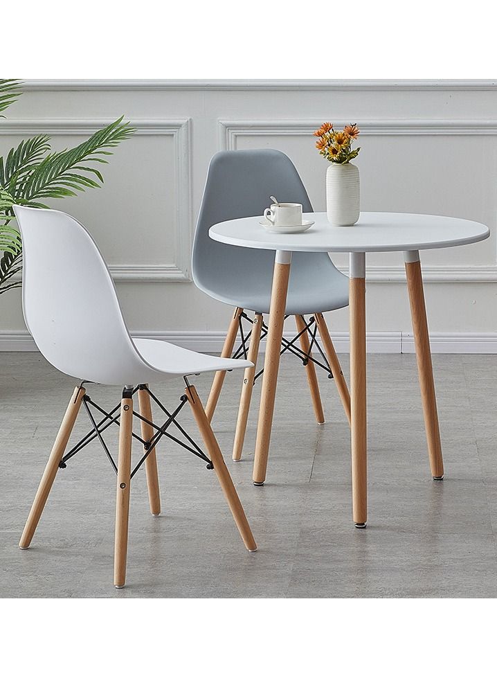 C&C Home Office & Dining Chair With Eiffel-Inspired Birch Wood Legs White - Image 2