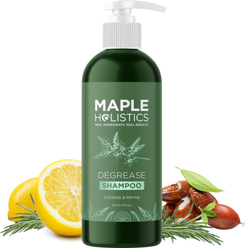 Maple Holistics Oily Hair and Scalp Shampoo and Conditioner - 16oz Degrease Shampoo & 8oz Tea Tree Conditioner for Oily Hair and Scalp for Men and Women - Sulfate Silicone & Paraben Free with Pure Essential Oils - Image 3