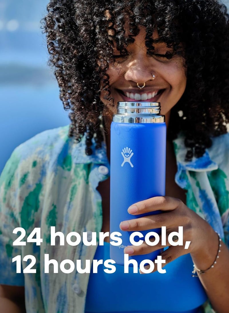 Hydro Flask Stainless Steel Vacuum Insulated Straw Lid Outdoors Gym Sports Water Bottle Blue 946ml/32oz - Image 2