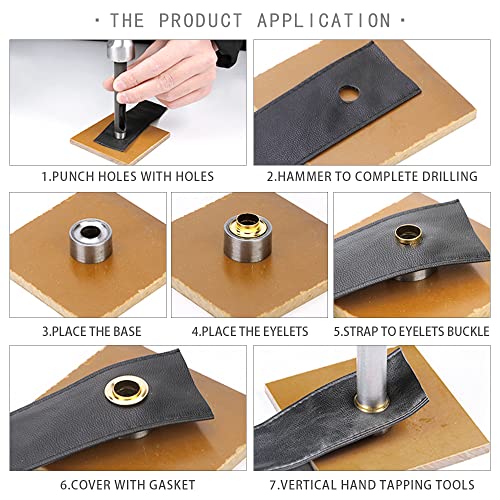 SEMINI Grommet Kit 800 Sets Gronmets Eyelets with 3 Pieces Install Tool Kit, 4 Colors - Image 5
