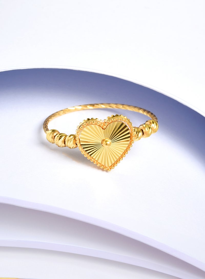 BAFLEH JEWELLERY Timeless Romance: 21K Heart Ring for Valentine’s Day - Image 4