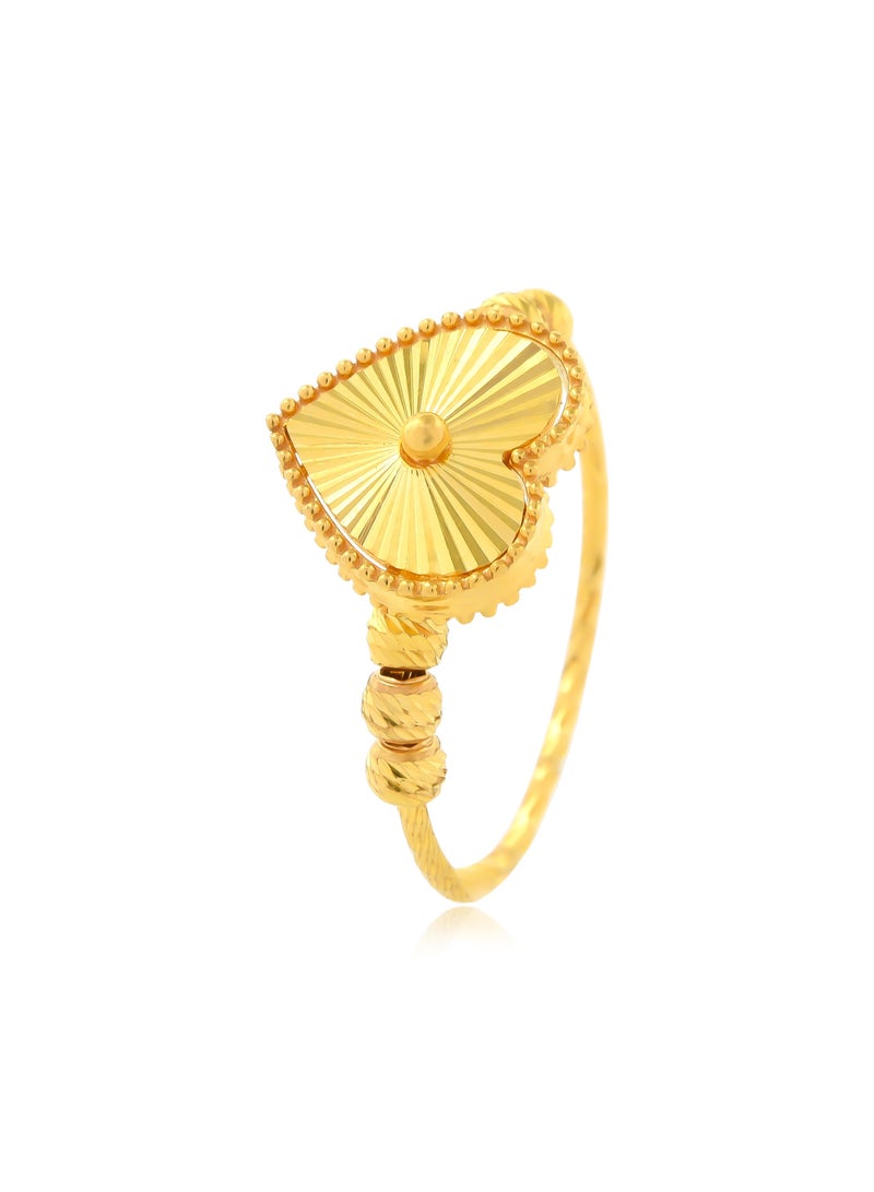 BAFLEH JEWELLERY Timeless Romance: 21K Heart Ring for Valentine’s Day - Image 1