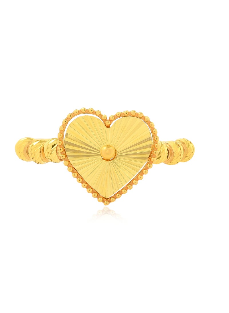 BAFLEH JEWELLERY Timeless Romance: 21K Heart Ring for Valentine’s Day - Image 2