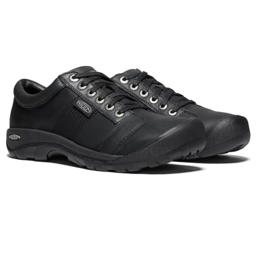 KEEN Men's Austin Low Height Leather Oxfords Black - Image 4