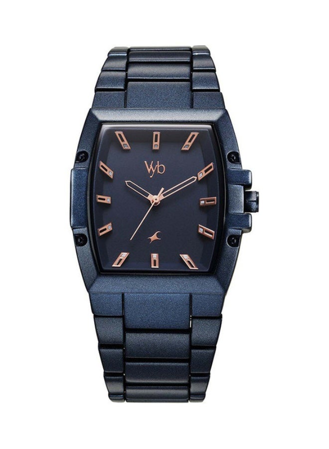 fastrack Vyb Pioneer By Fastrack Quartz Analog Blue Dial Metal Strap Watch For Guys - Image 2