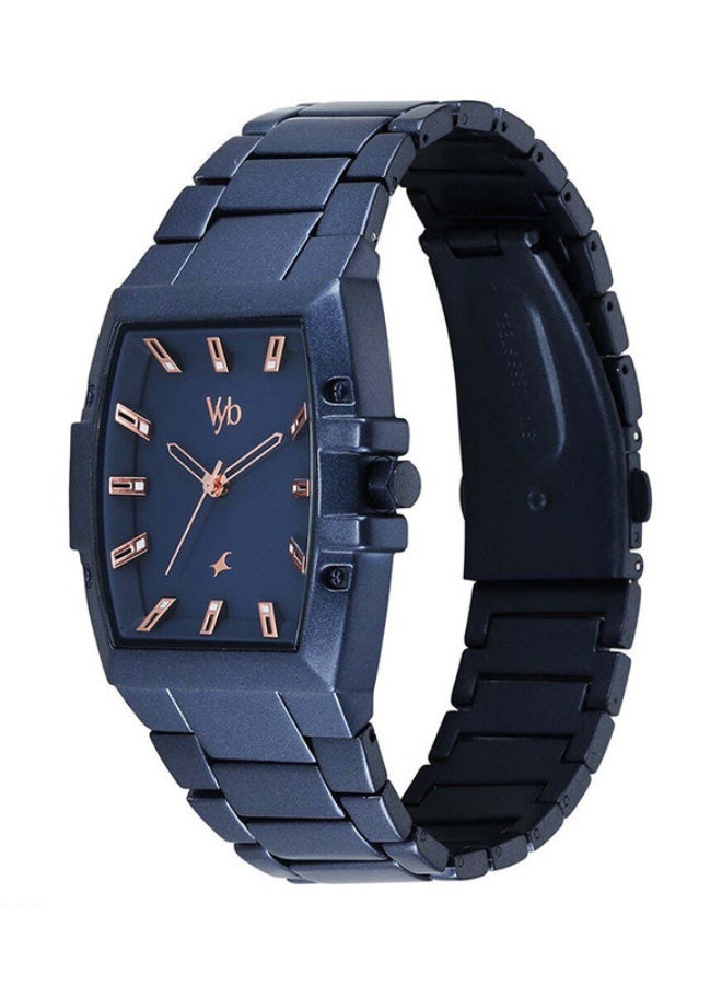 fastrack Vyb Pioneer By Fastrack Quartz Analog Blue Dial Metal Strap Watch For Guys - Image 3
