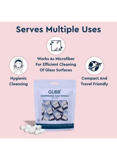 GUBB Face Wipe, 100% Cotton Facial Tissue | Reusable & Biodegradable, Soft Fabric, Chemical Free | Pocket Pack Of 30 Wet Wipes For Men & Women Oily Skin  - Image 4