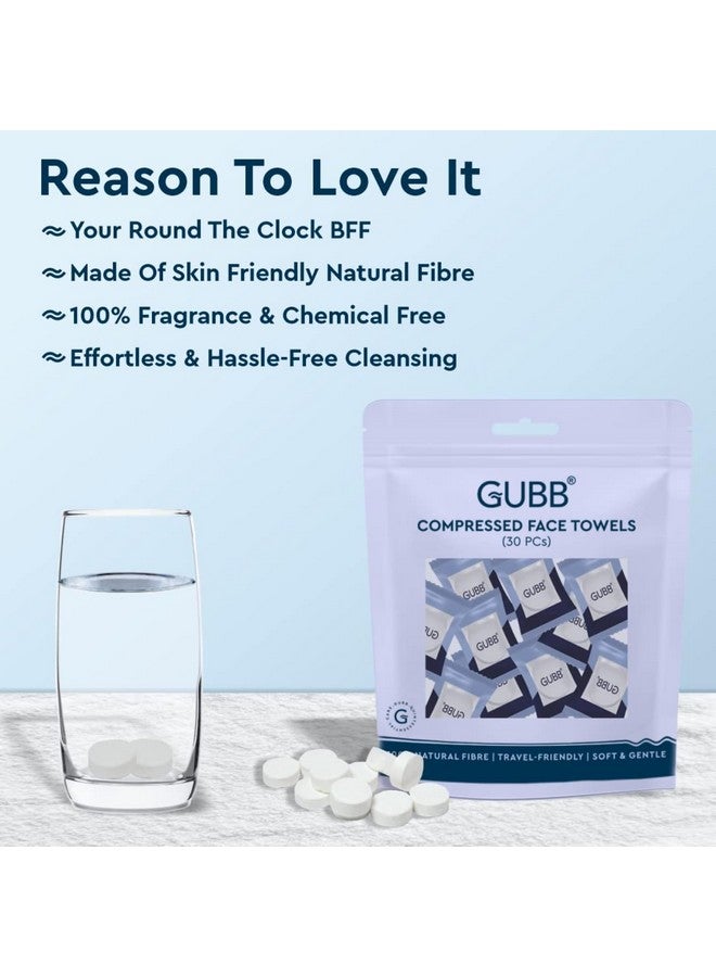 GUBB Face Wipe, 100% Cotton Facial Tissue | Reusable & Biodegradable, Soft Fabric, Chemical Free | Pocket Pack Of 30 Wet Wipes For Men & Women Oily Skin - Image 2