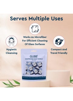 GUBB Face Wipe, 100% Cotton Facial Tissue | Reusable & Biodegradable, Soft Fabric, Chemical Free | Pocket Pack Of 30 Wet Wipes For Men & Women Oily Skin  - Image 5