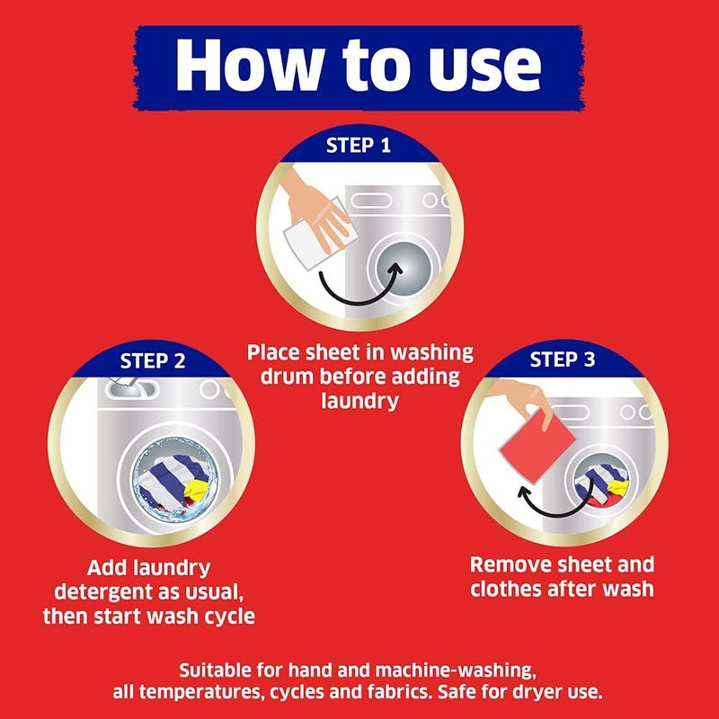 ديلن مناديل دايلون لالتقاط الألوان 24 ورقة حماية قصوى للغسيل تمنع انتقال الألوان وبهتانها تمتص الصبغات للملابس المختلطة مناسبة للغسالة سهلة الاستخدام حماية فعالة للأقمشة - Image 5