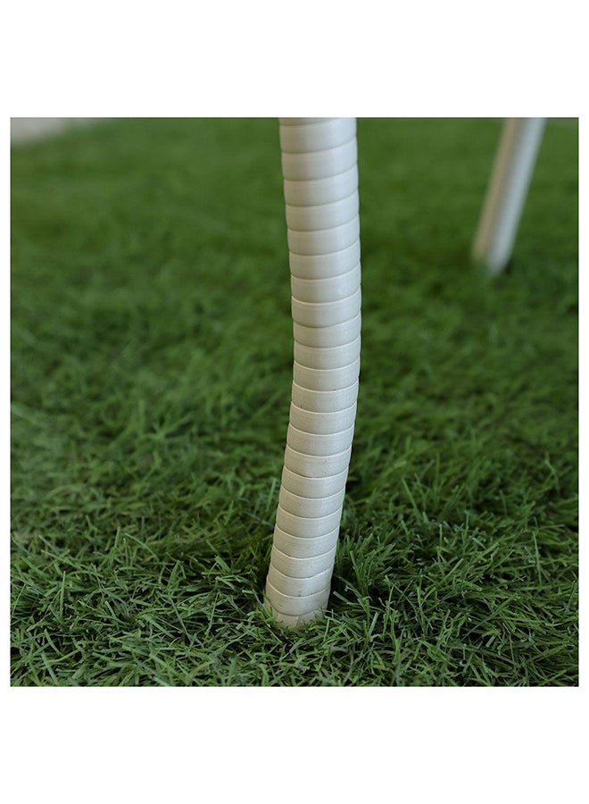 DANUBE HOME Eden Balcony Set All Weather 3 Piece Bistro Set With Coffee Table Modern Design Furniture For Balcony Outdoor Garden Bench Seating Terrace Lawn Patio White - Image 5