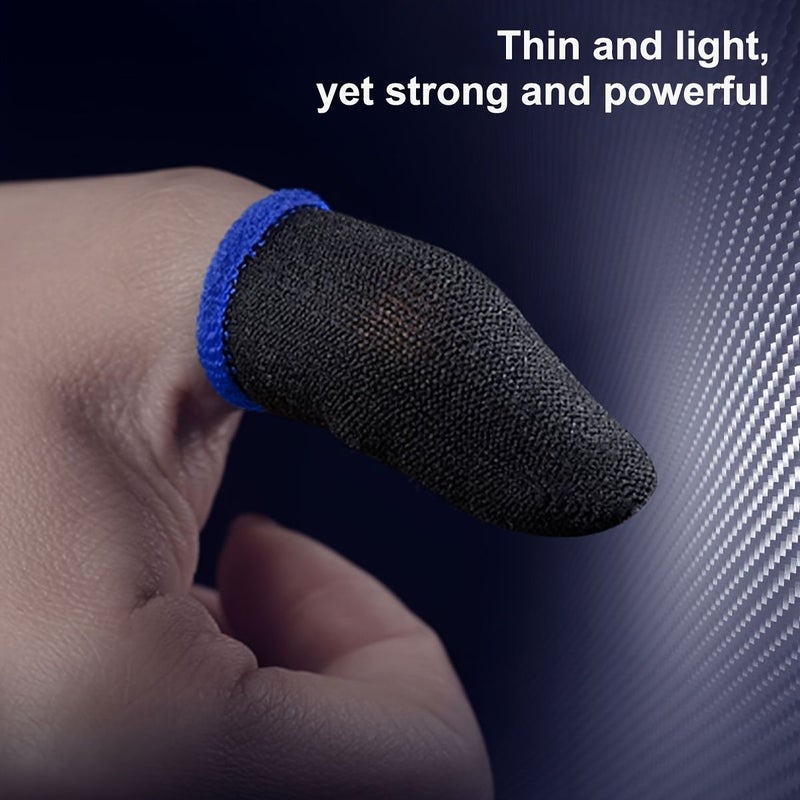 50 Game Finger Sleeves with 1 Dark Purple Storage Box Anti Slip Esports Gaming Set Ultra Thin Mobile Gaming Finger Sleeves Sensitive Durable Refreshing Breathable Comfortable Snug Fit Non Tight Sweat Proof Touchscreen Compatible Perfect for Precise Control - Image 4