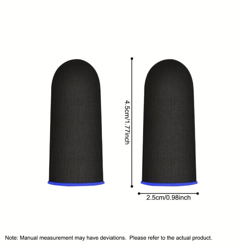 50 Game Finger Sleeves with 1 Dark Purple Storage Box Anti Slip Esports Gaming Set Ultra Thin Mobile Gaming Finger Sleeves Sensitive Durable Refreshing Breathable Comfortable Snug Fit Non Tight Sweat Proof Touchscreen Compatible Perfect for Precise Control - Image 2