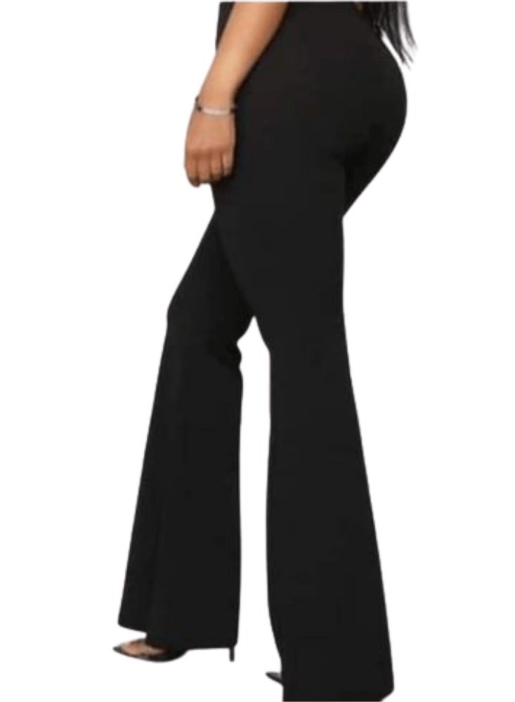 Jessica Fashion Jessica Women's High-Waist Flared Yoga Pants – Black Bootcut Leggings  - Image 1
