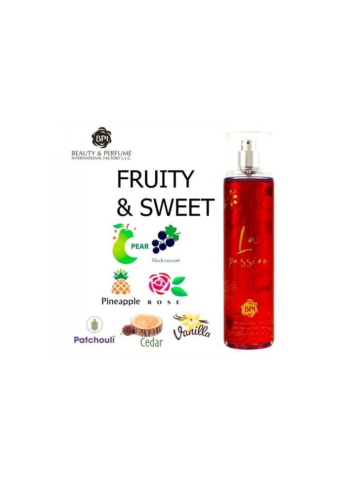 BPl La Passion Fragrance Mist Women 250ml - Image 2