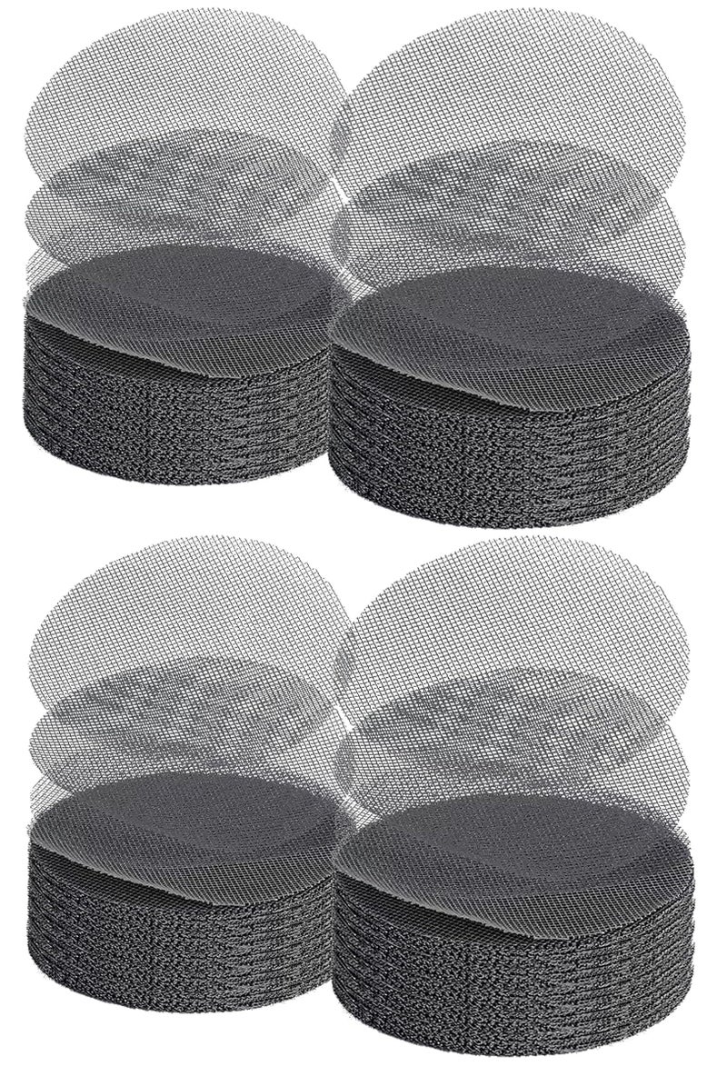 GardenZeek Flower Pot Hole Mesh Pad for Keep Soil from Flowing Away, 10cm Round Drainage Hole Screens for Bonsai Pot, Succulent & Table Top Planters Pack of 50, Black - Image 1