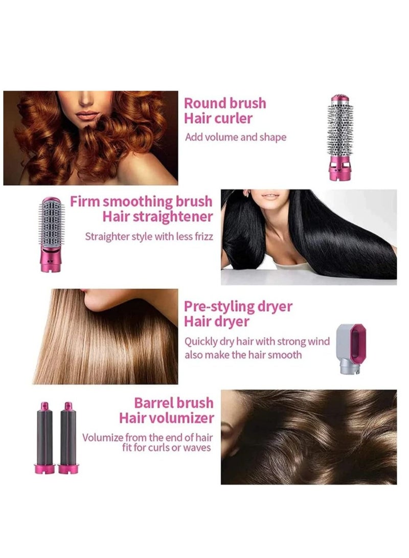 5-in-1 Hair Dryer Brush,Hot Air Brush,Update Negative Ionic Detachable Hair Brush Blow Dryer Set,Styling Round Hot Air Straightener Brush Volumizer,Curling Iron Brush - Image 5