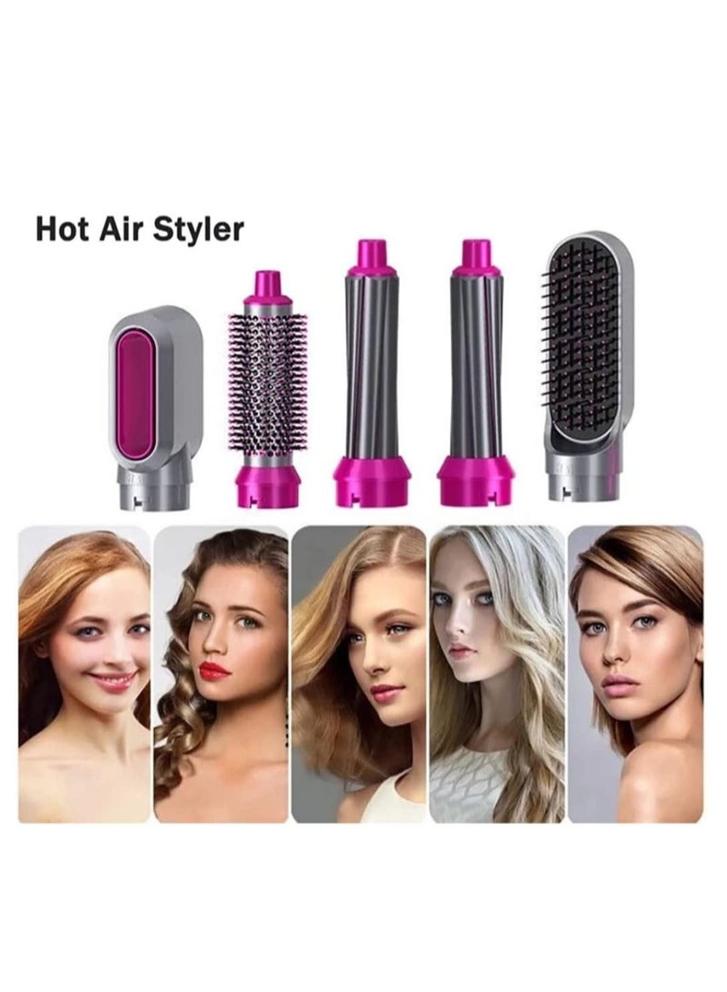 5-in-1 Hair Dryer Brush,Hot Air Brush,Update Negative Ionic Detachable Hair Brush Blow Dryer Set,Styling Round Hot Air Straightener Brush Volumizer,Curling Iron Brush - Image 3