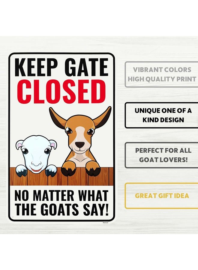Venicor Goat Sign Decor - 14 x 9 Inches - Aluminum - Goat Gifts for Goat Lovers - Goats Supplies Toy Accessories Stuff - Image 3